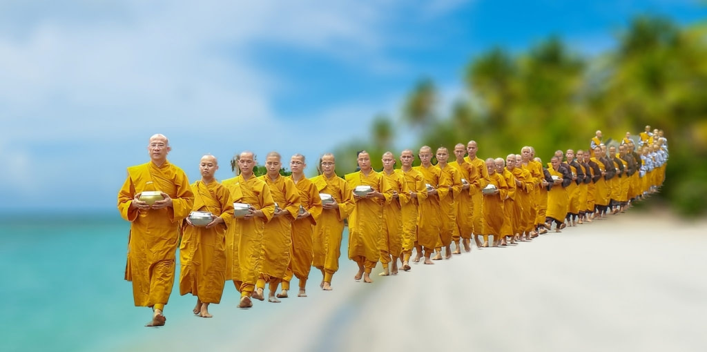 Monniken op weg